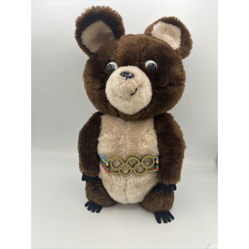 Dakin 1980 Moscow Olympic Games Misha Bear Mascot Plush Stuffed 12" Brown Bear